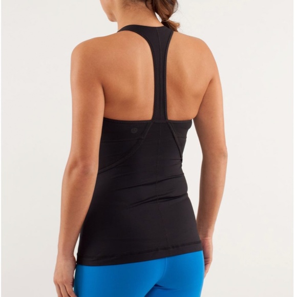 Lululemon Power Up T Back Black Tank Top - Picture 2 of 5